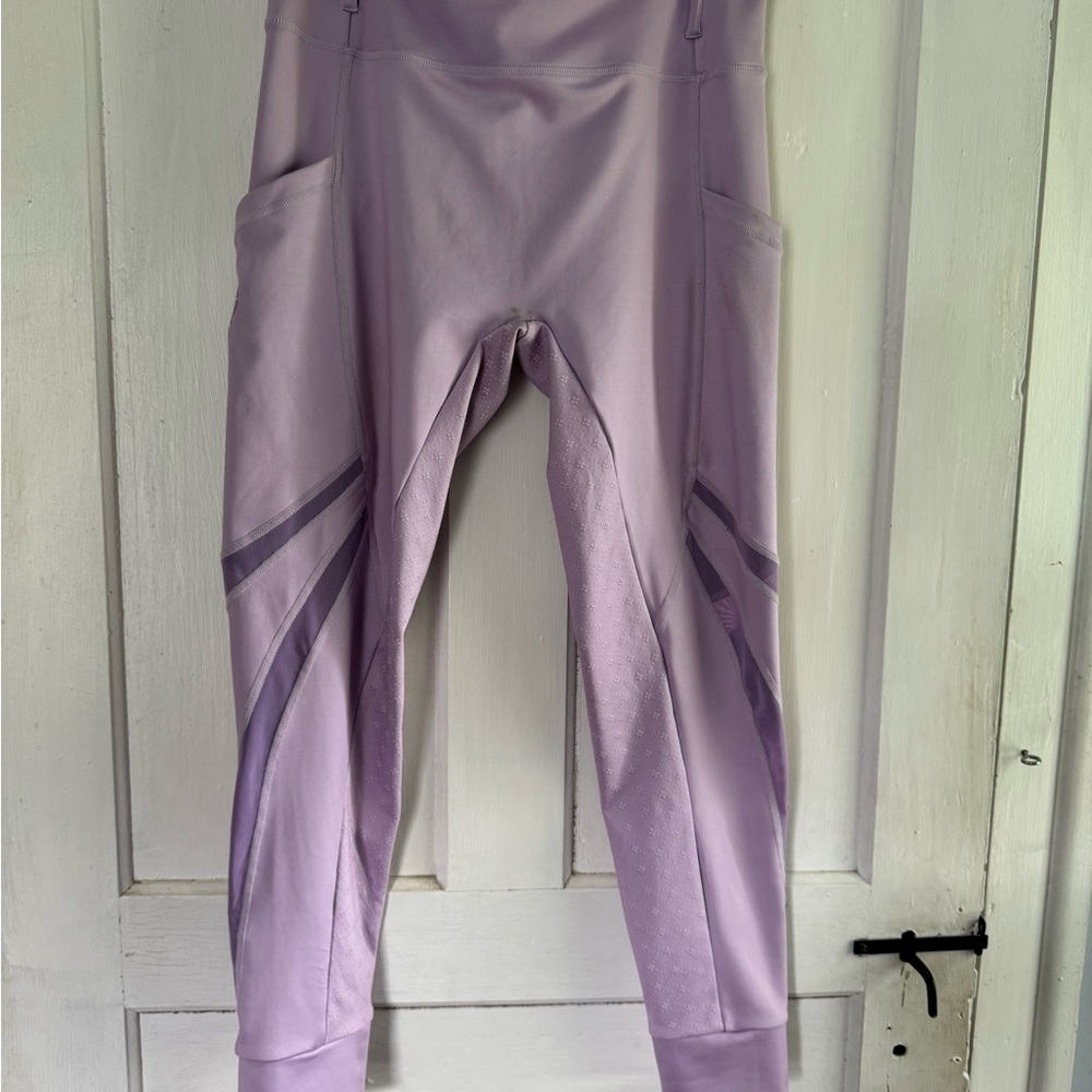 Sync Equestrian Venom- lavender full seat riding tights